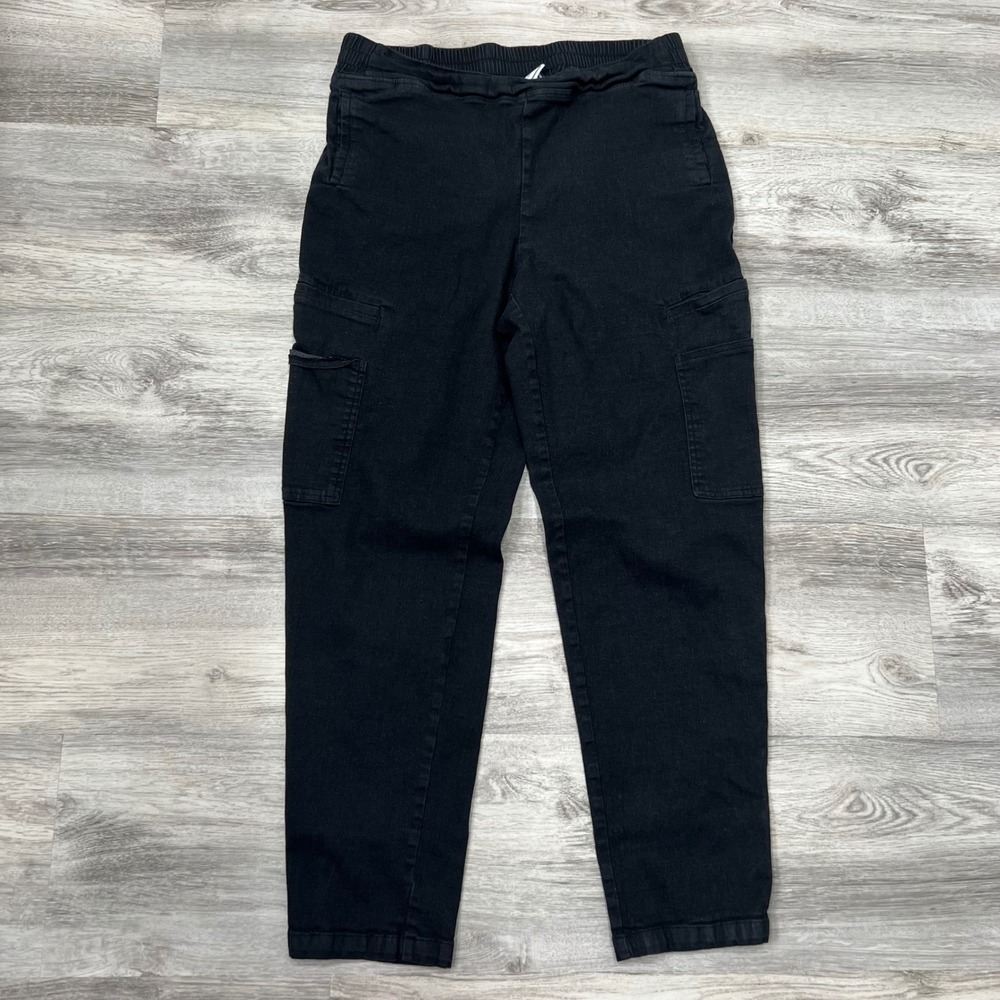 Juicy Couture Cargo Pants‎ Elastic Waist Black Casual Comfy XL